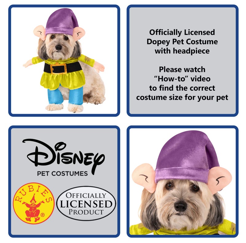 Rubies Disney Snow White and the Seven Dwarves: Dopey Pet Costume for For Dogs or Cats, Medium - Image 2